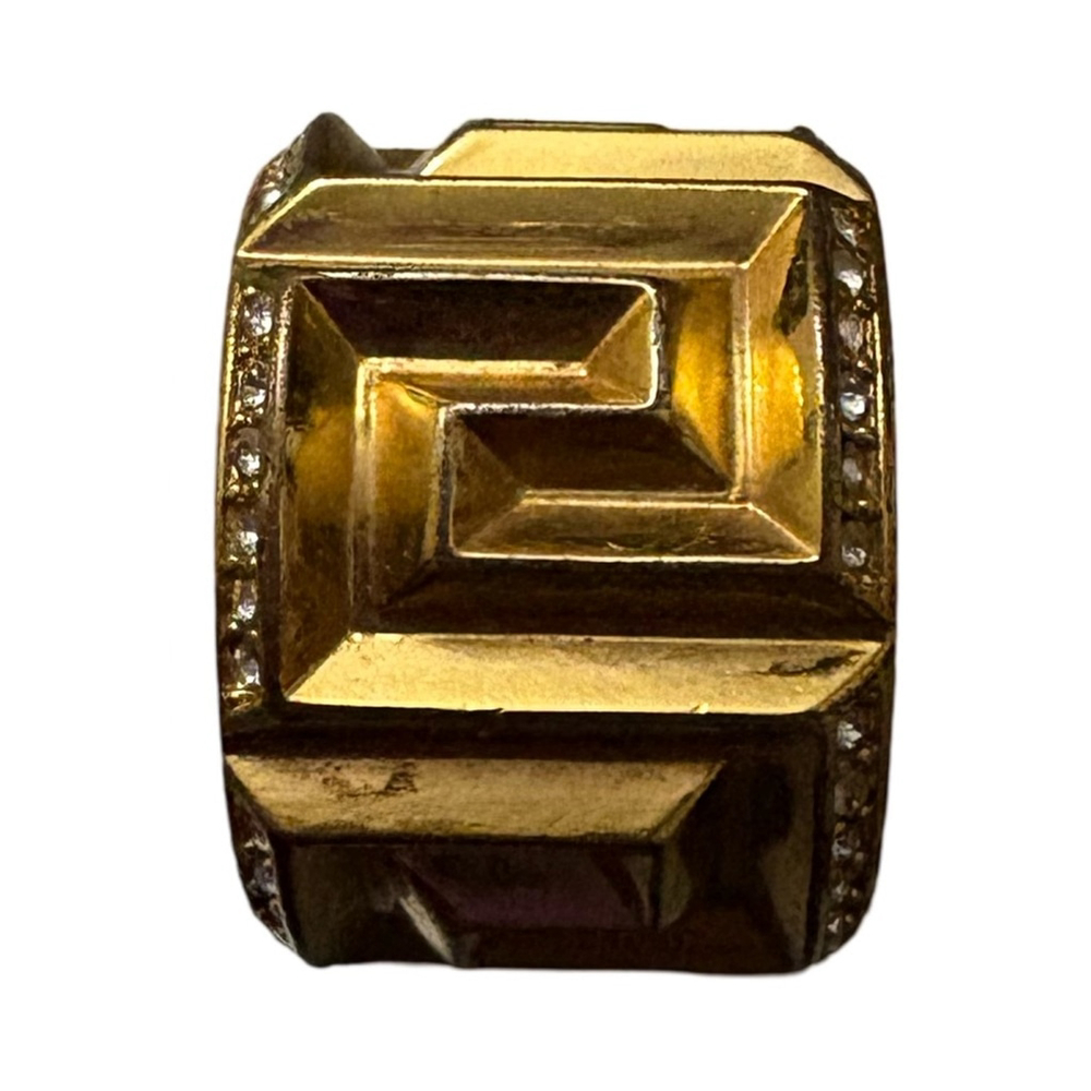 Versace Gold Plated Geometric Ring - size 6* - Picture 4 of 4